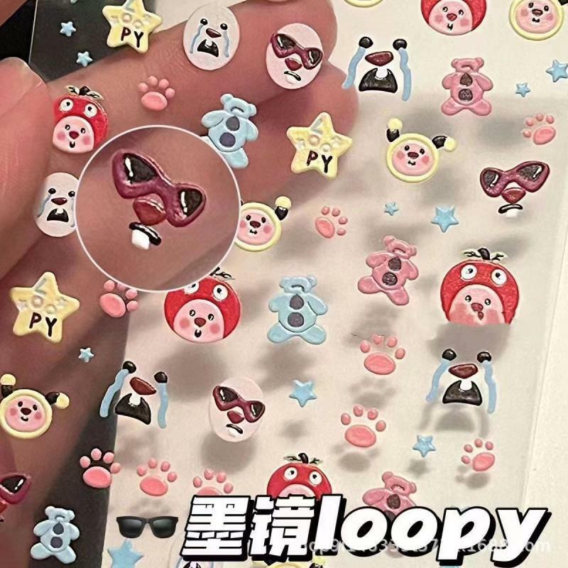 Anime Kawaii urocza naklejka chiikabys naklejka do paznokci dekoracja wodoodporny notes samolotu 3D zabawka z kreskówki prezent urodzinowy dla dziecka