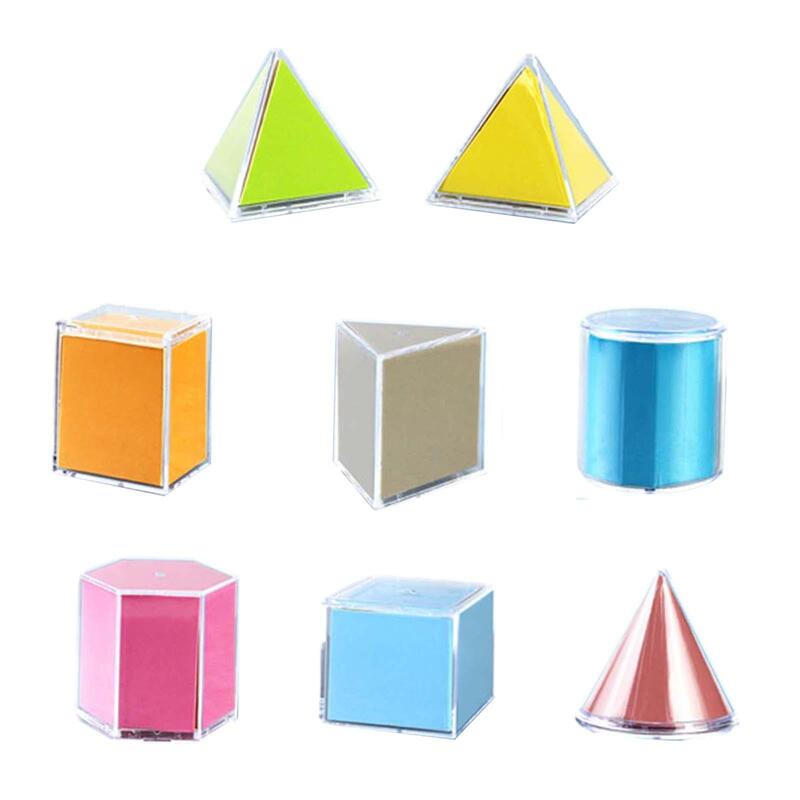 子供のための3D幾何学的形状の教育玩具,折りたたみ式の幾何学的形状,数学ヘルパー,教師用品,補聴器ゲーム,8個