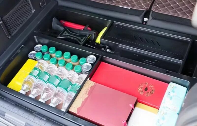 Kotak penyimpanan bagasi mobil cocok untuk Chery JETOUR Traveler T2 2023 2024 kotak penyimpanan ekspansi bagasi modifikasi suku cadang Interior mobil Upgrade