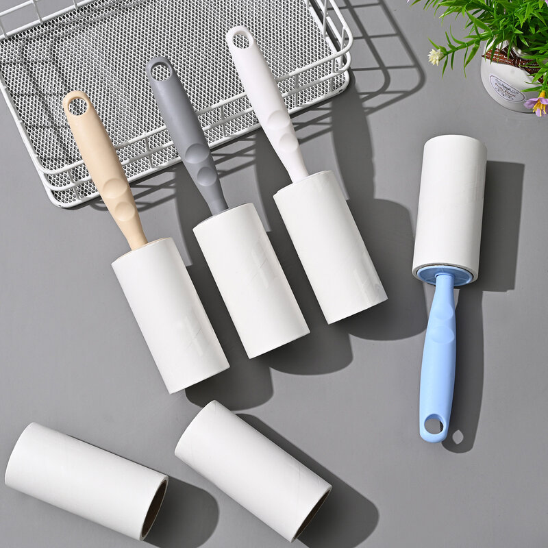 Lint Roller With Refills Sticky Remover Pet Dog Hair Clothes Sofa Dust Cleaning Remover Replaceable Roll Brush CleaningAccessory