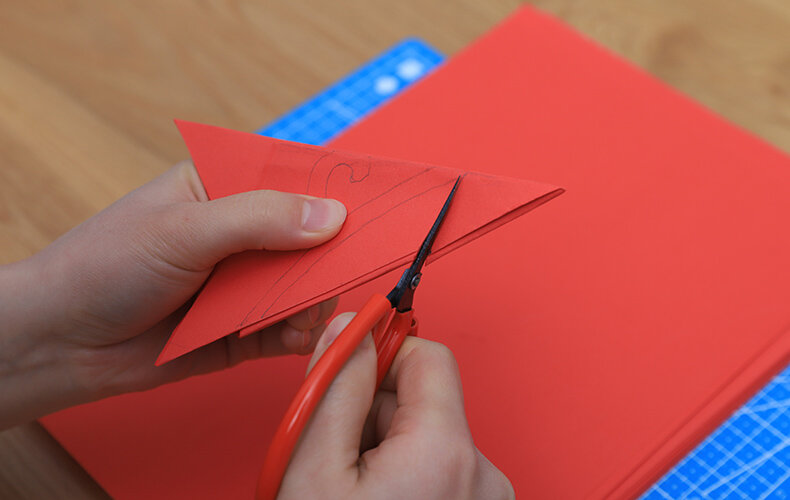 Papel especial para cortar papel, papel rojo hecho a mano para niños, decoración de ventana de estilo chino, fabricación de papel