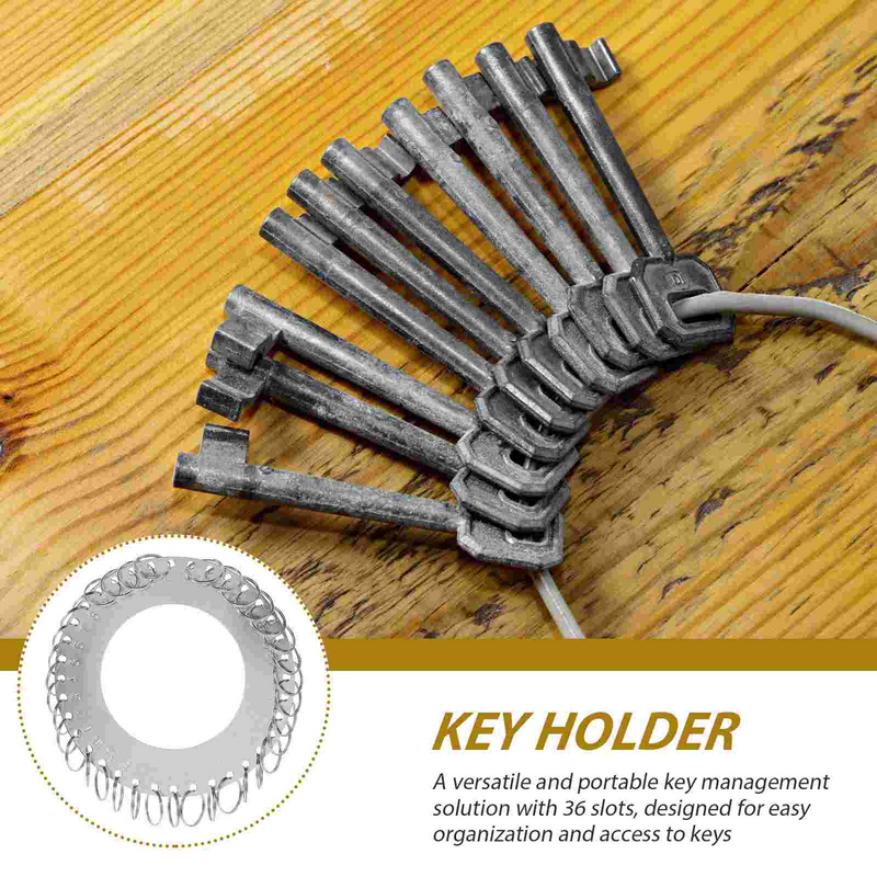 حامل مفاتيح متعدد الخواتم من الفولاذ المقاوم للصدأ ، منظم تخزين المفاتيح ، حلقة مفاتيح