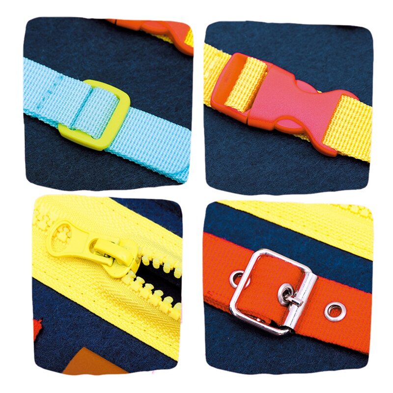 2023 Hot-Kids Toys Baby Busy Board Buckle Training Essential Educational Sensory Felt Board For Toddlers Intelligence