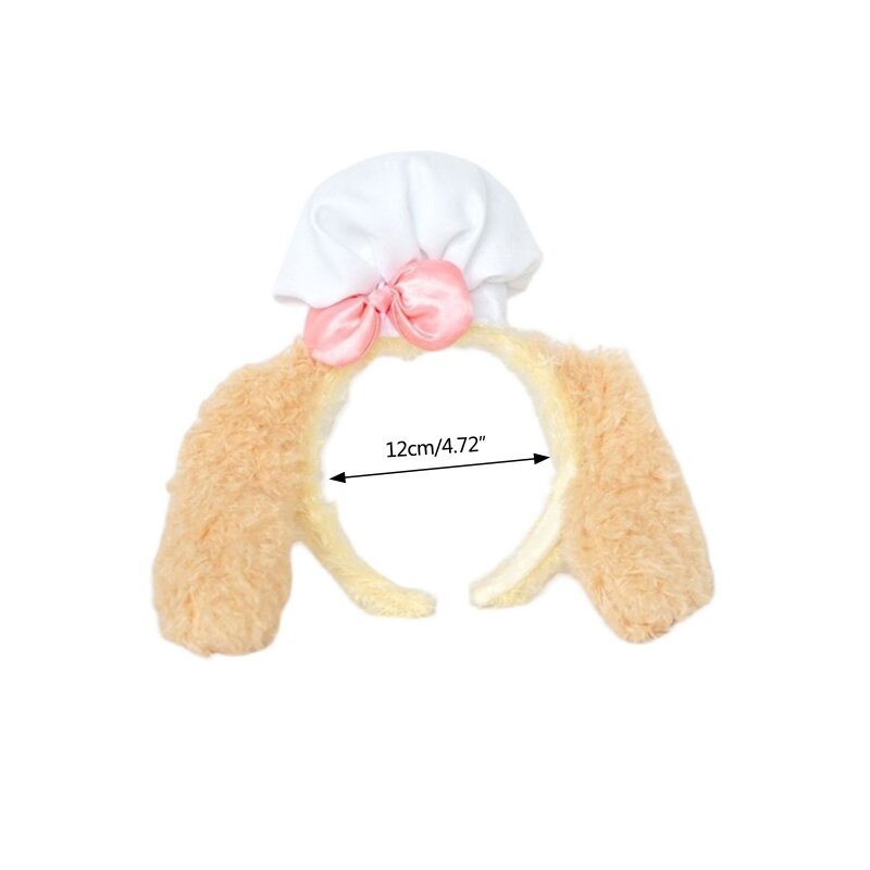 Hundeohr-Stirnband für Kinderparty, niedlicher Kochhund, Plüsch-Stirnband, Hundeohr-Haarband, Hundeohr-Kopfbedeckung, Stirnband