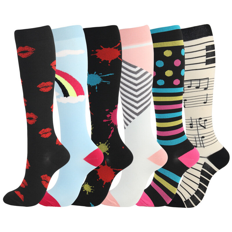 Женские и мужские Компрессионные носки для бега, 6 пар