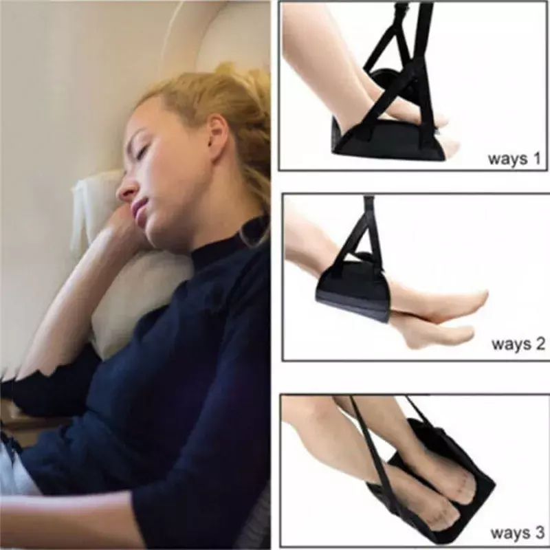 Travel Rest Hammock Office วงเล็บเครื่องบินรถไฟความเร็วสูงพักผ่อนเปลญวนเท้าความคิดสร้างสรรค์แบบพกพาเปลญวนเท้า