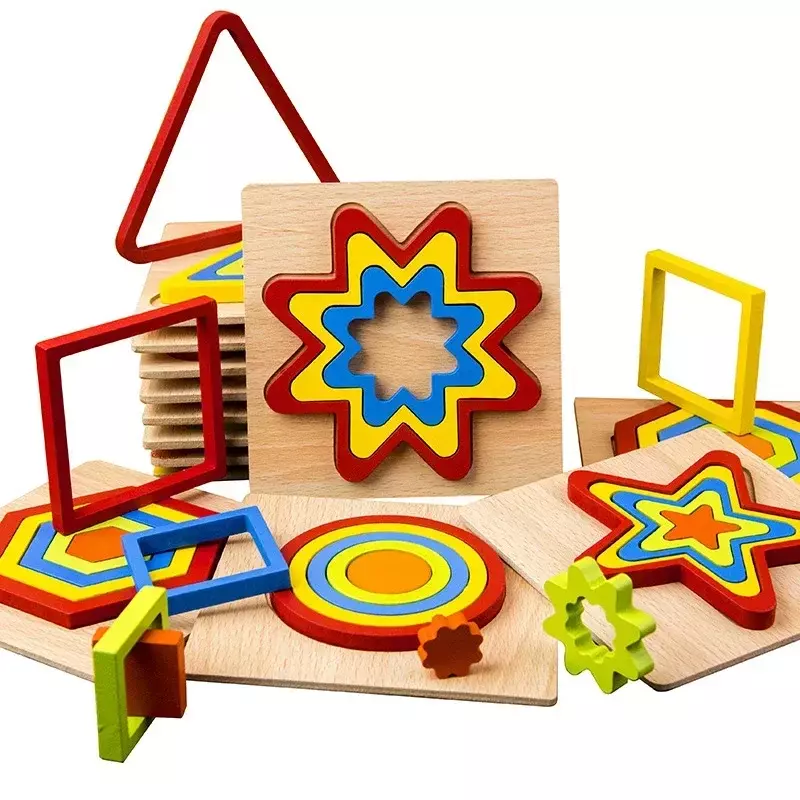 Головоломка Монтессори в форме сортировки для малышей, малышей, младенцев, дошкольного возраста, деревянный сенсорный ствол, обучающие игрушки для детей, подарки
