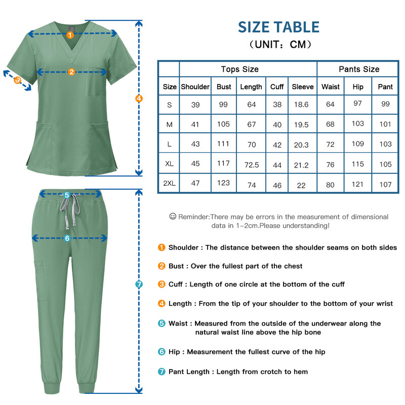 화이트 의사 간호사 유니폼, 여성 남성 스크럽 세트, 의료 의류, 미용실 작업복, 최신 간호