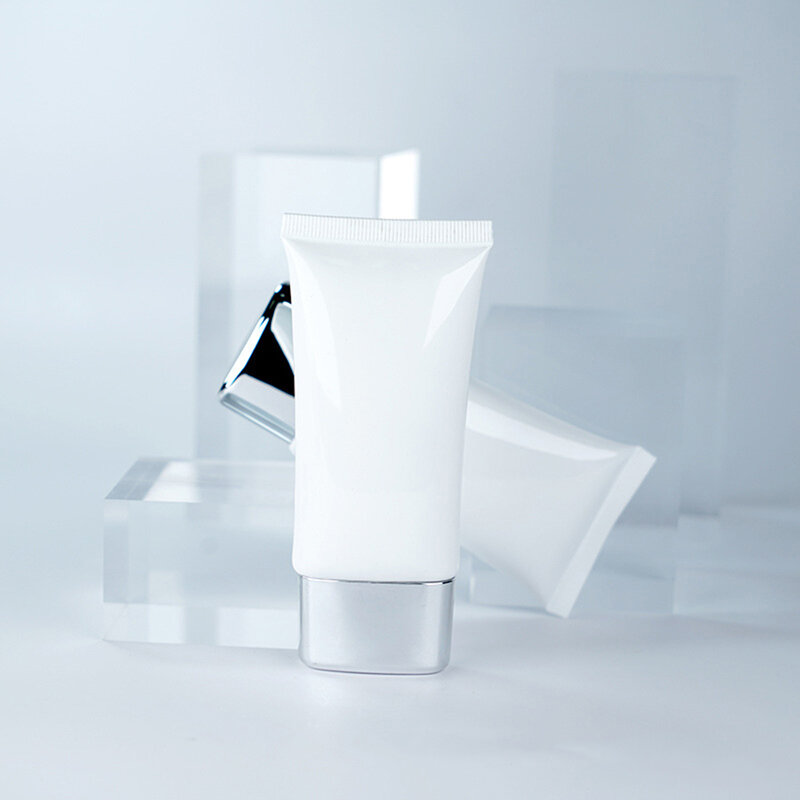 Custom 30g Maquiagem Primer Private Label Creme Logotipo Isolamento Protetor Hidratante Loção Proteção UV White Tube Face Base