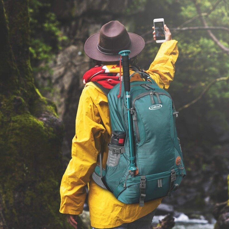 Mochila de caminhada impermeável com capa de chuva, montanhismo, camping, mochila de trekking, esportes ao ar livre para homens e mulheres, 50L