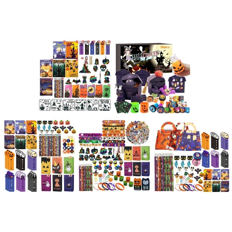 Halloween Stationery Gift Set, Trick or Treating Goodie Bag Fillers for Class Dropship