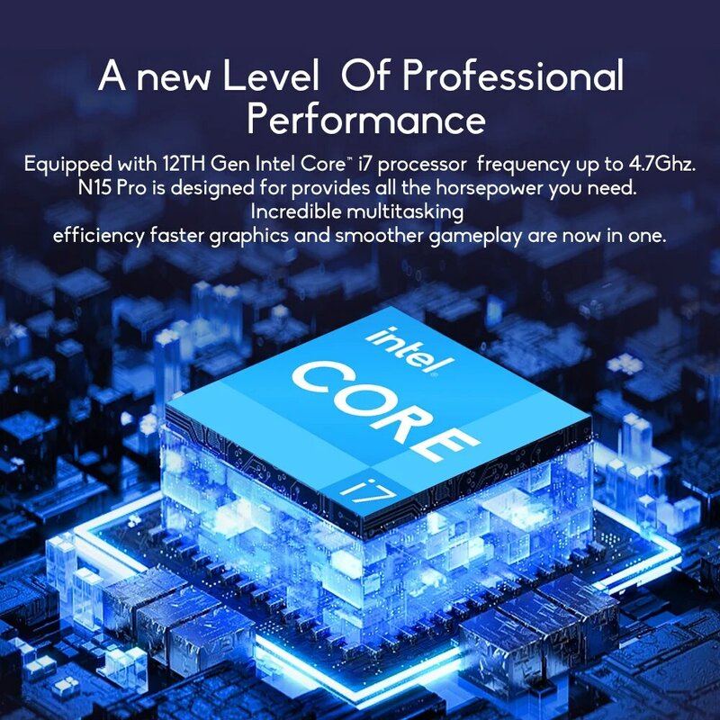 Ninkear-ordenador portátil N15 Pro, 15,6 pulgadas, Intel Core i7-1255U, IPS Full HD, ranura Dual SSD, teclado ruso, retroiluminado, huella dactilar R