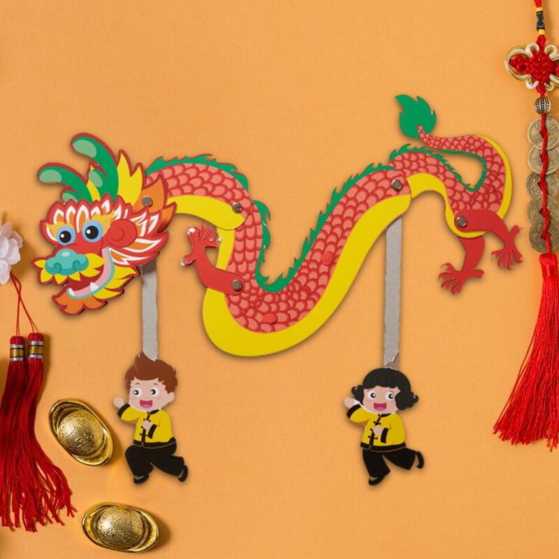 Papel chinês do ofício do dragão para decorações festivas, DIY