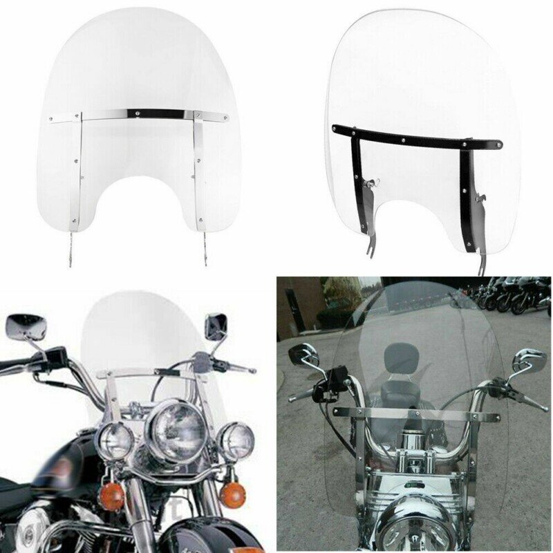 Motocicleta rápida detach windscreen kit suporte de montagem para harley softail flst flstc magro menino gordo deluxe