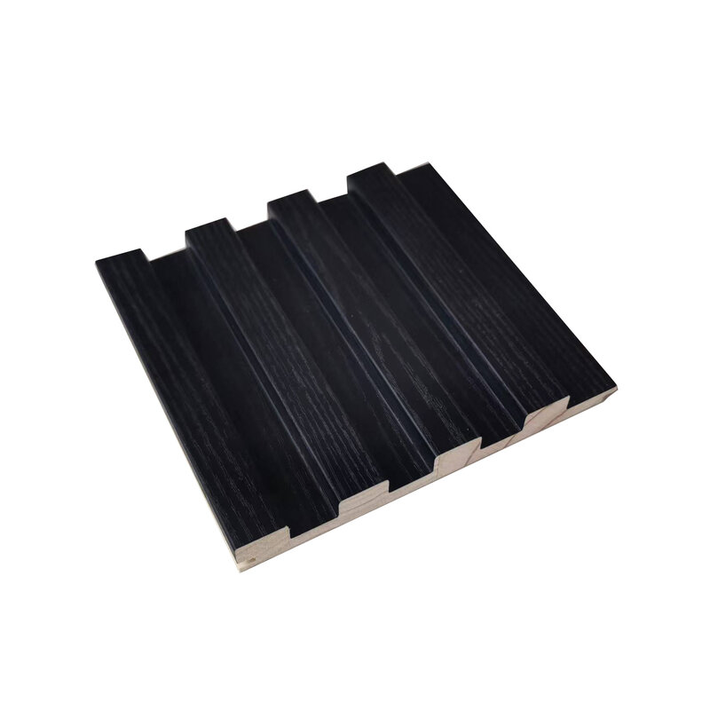 10 قطعة ألواح خشبية حائطية 2300X147X18MM الديكور الداخلي B1 معدل الحريق ديكور المواد أسود