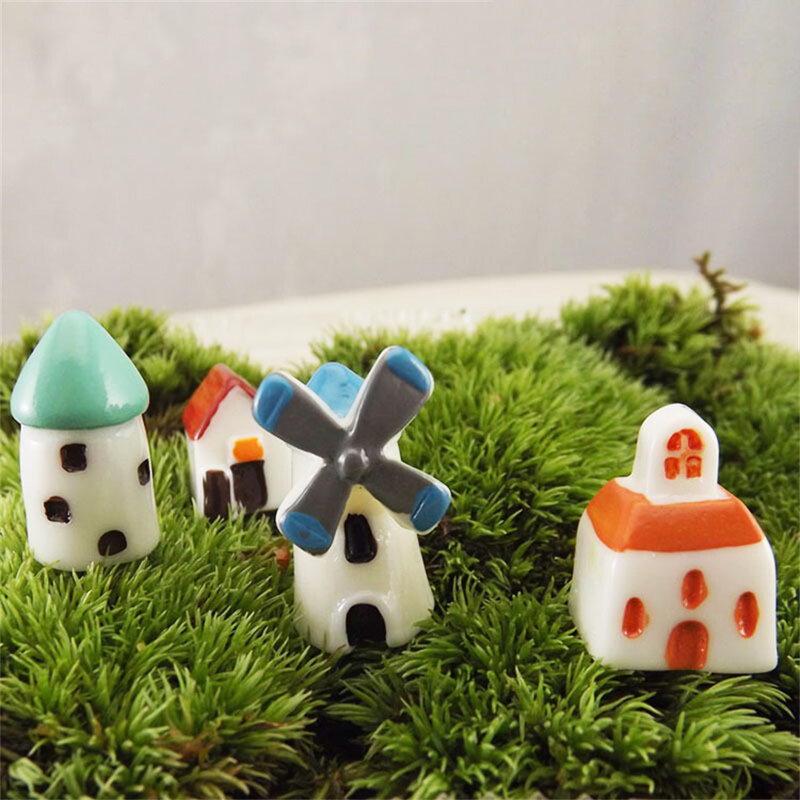 Miniature Landscape Decorations Creative Mini Kawaii Style House Modeling Design Fairy Garden Supplies Ornaments Church Castle