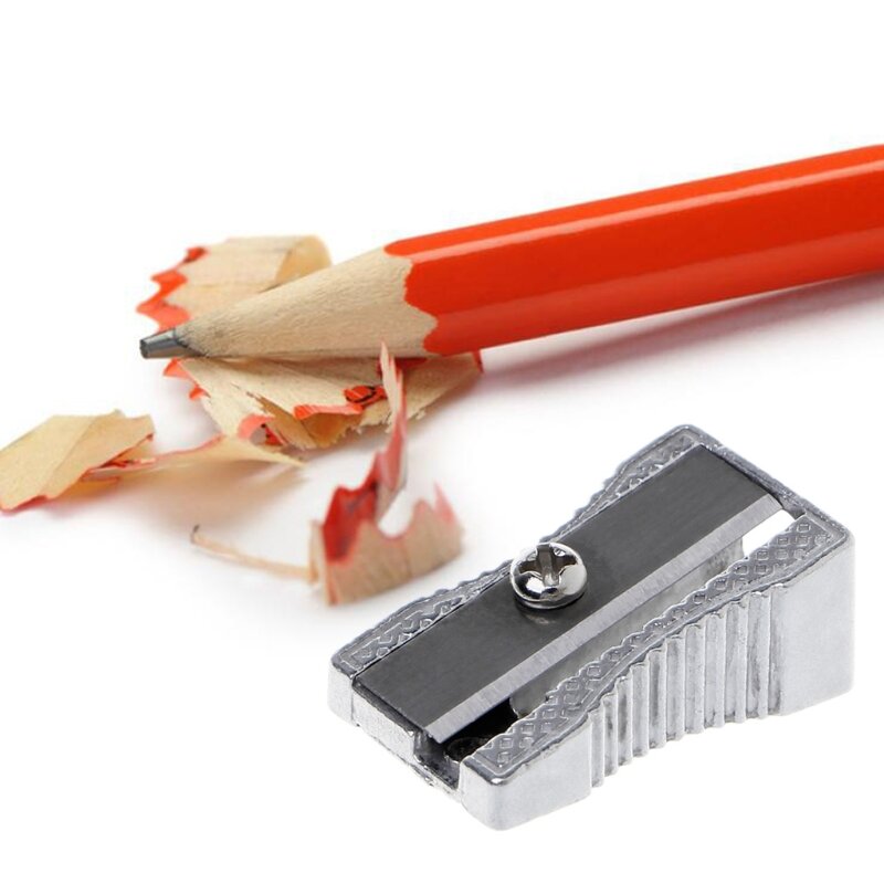 Metalowa, fazowana temperówka do ołówków jednym otworem Szkolna temperówka biurowa D5QC