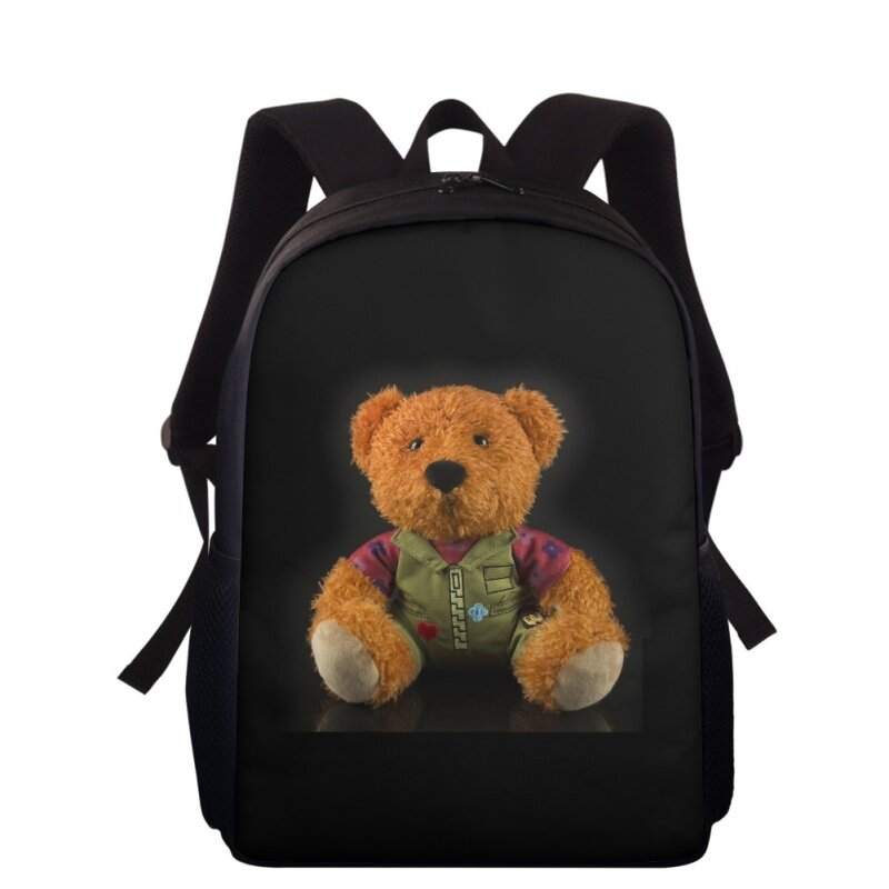 Mini Bear Series Mochila de impressão para crianças, mochila de grande capacidade para meninos e meninas adolescentes, bolsa de estudante escolar, selvagem, mini