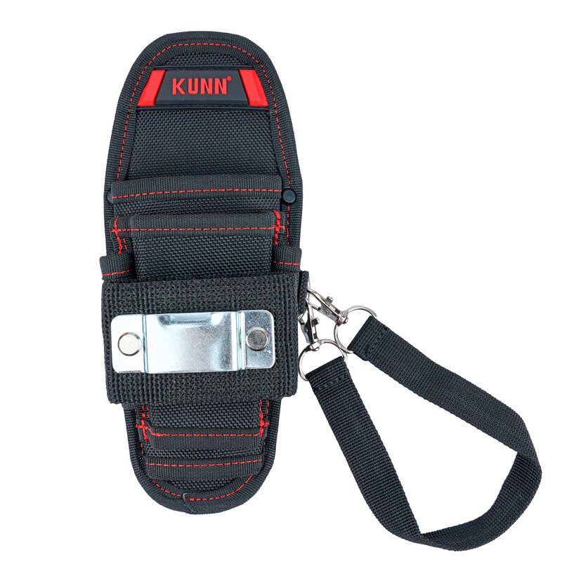 KUNN Small Tool Pouch with Belt Clip,Mini Maintenance Tool Organizer Holster,Electrical Tape Thong,Tape Measure Clip