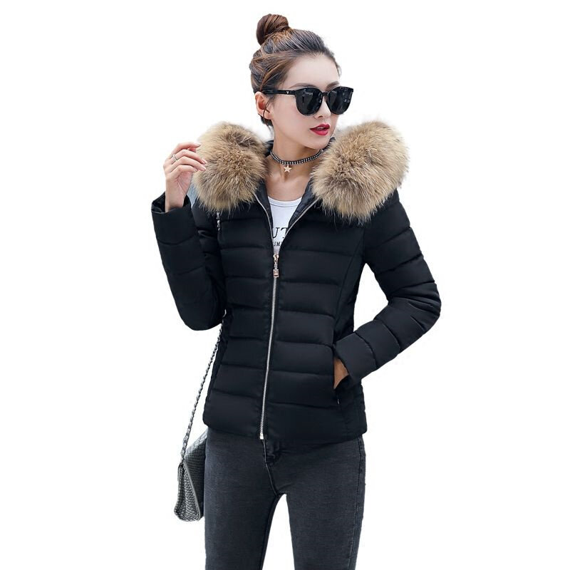 Jaket Parka Wanita Kasual, mantel Parka wanita musim dingin 2024, jaket katun kasual bulu bertudung tebal hangat, jaket Slim-fit, pakaian mantel wanita