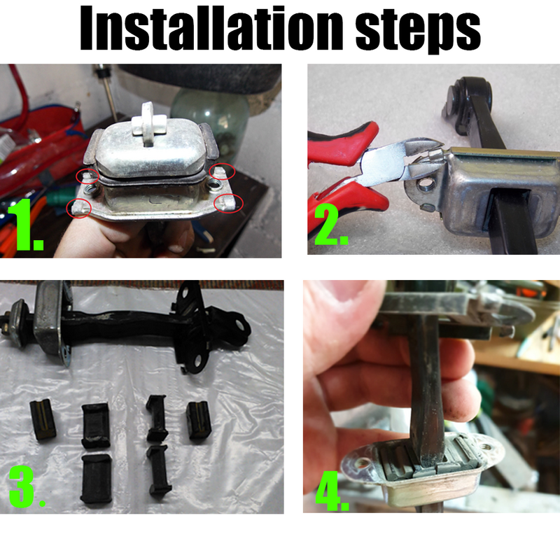 Porta do carro verificar cinta rolha, kit de reparação de amortecimento, nylon, apto para Subaru Forester SF, SG, SH, SJ, 1996, 1997, 1998, 1999, 2000-2017, 4X, novo