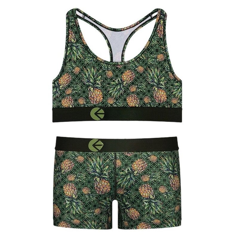 Women 2pcs Outfit Shorts Set Female Bra And Boxers Club Spandex Sleeveless Vest Shorts Spandex Suits Womens Sports Two Piece Set