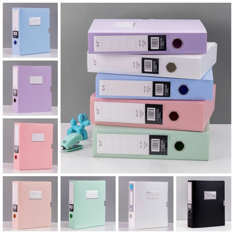 Morandi-Caja organizadora de archivos A4 de Color, caja de almacenamiento de escritorio multifuncional a prueba de polvo, organizador de papel de archivo de plástico PP engrosado