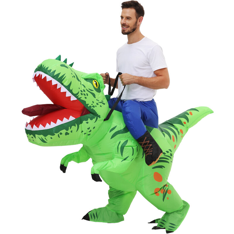 HOT Anime Dinosaur Inflatable Costume Party Mascot Costumes Suit Disfraz Cosplay Halloween Costumes For Adult Kids Dress