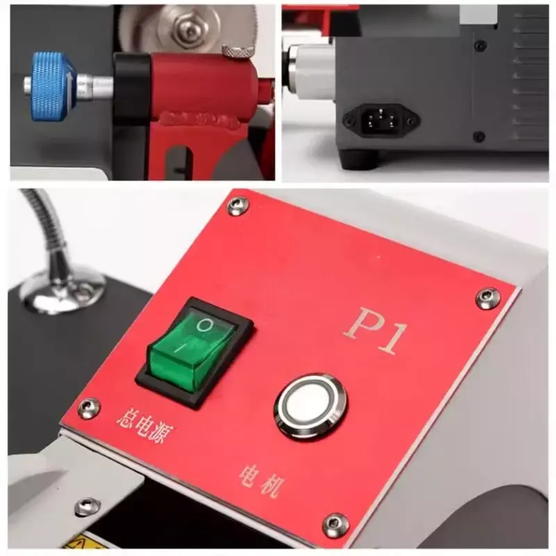 P1 mesin penggilingan Horizontal Vertikal, kepala tunggal mesin kunci gigi datar kunci Universal duplikator cocok untuk setiap kunci Pin