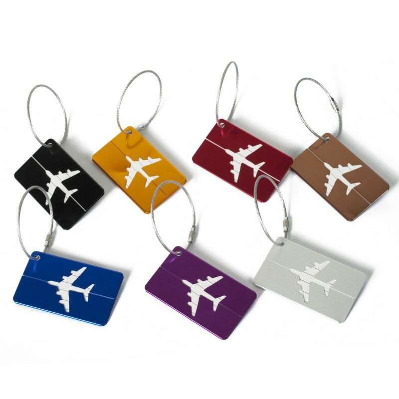 Etiquetas de Metal simples para equipaje para hombre y mujer, etiqueta de nombre para dentistas, accesorios de viaje para avión de vacaciones, aleación de aluminio, 1 piezas