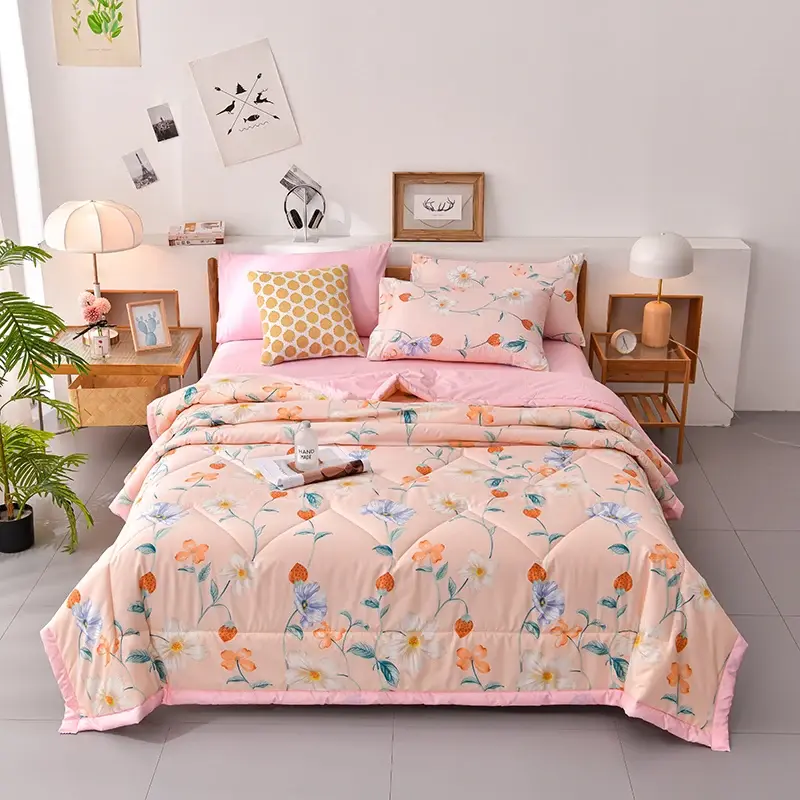 Sommer Quilt Klimaanlage Weichen Tröster Einzigen Doppel Decke Quilt Flauschigen Plaid Decke Auf Dem Bett Bequem Tröster