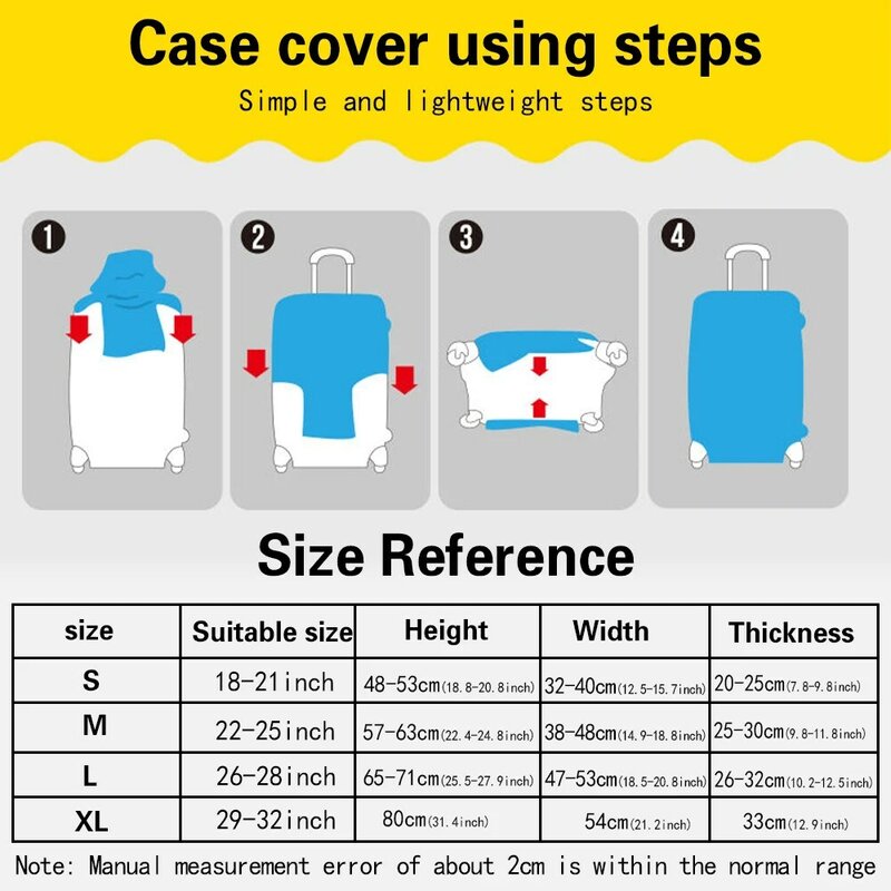 Sarung koper Travel pelindung debu bagasi penutup pelindung untuk 18-32 inci Aksesori Perjalanan pola seri cinta