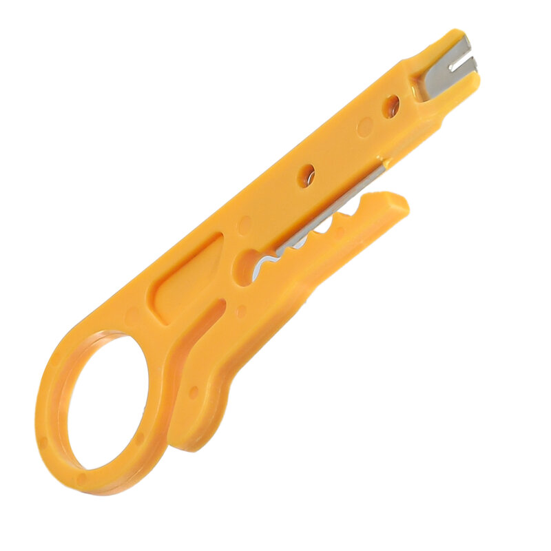 Portátil Multi Função Elétrica Stripping Blade, Alicate Amarelo, Fio Cabo, Faixa de Segurança, Twisted-Pair, 1Pc