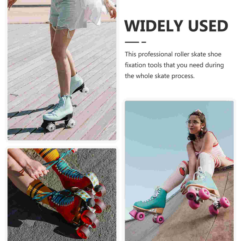 2 Sets Shoe Laces Portable Buckle Strap Roller Skate Accessories Skating Straps Speed Skates Pvc Supplies Professional