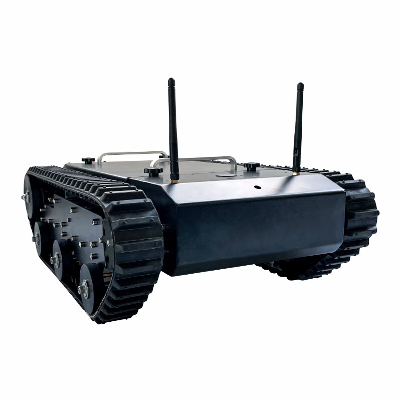20kg Load TR400 RC Tank Rubber Tracked Chassis High Carbon Steel Suspension System Robot Car for FS Handle Open Source Program