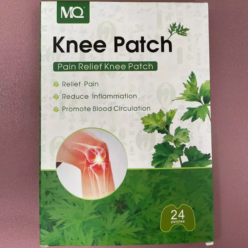 24 pz/lotto Patch per il ginocchio cerotto per alleviare il dolore riduce l'infiammazione adesivo autoriscaldante protezione dal freddo estratto di assenzio Patch per il corpo