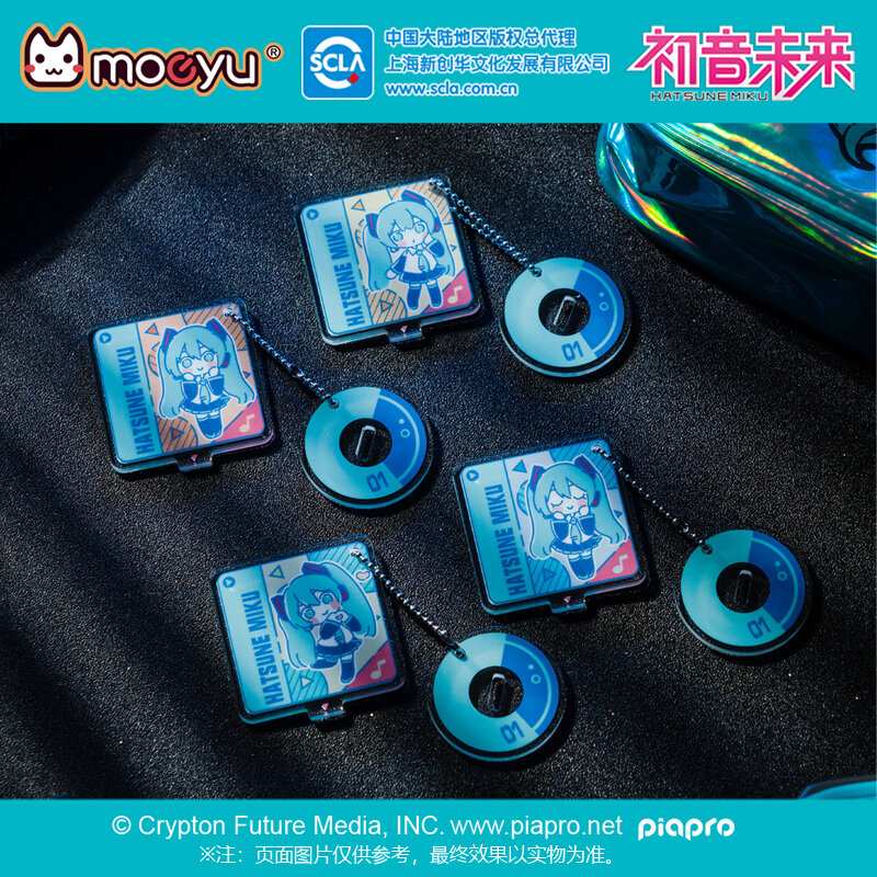 Moeyu أنيمي ميكو المفاتيح قلادة معلقة فوكالويد تأثيري الاكريليك مفتاح سلسلة عمل الشكل حامل CD أنماط Kyechains الكرتون