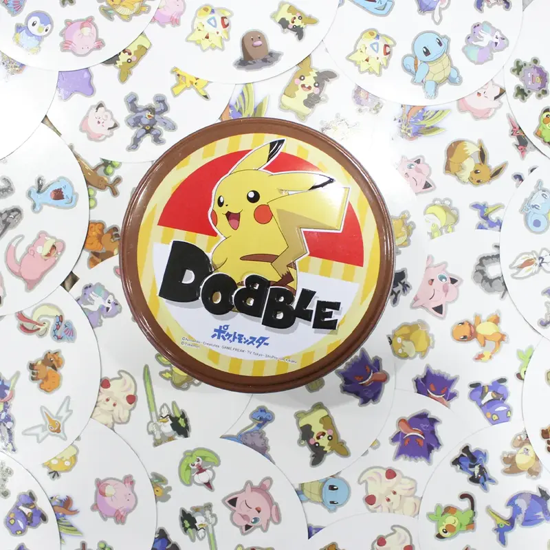 Spot It Dobble Card Juego doble Pikachu Friends Dc Disney Pixar Paw Patrol Party Camping Juego de mesa Anime interactivo regalos para niños