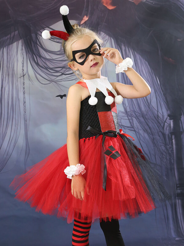 Halloween Kinder Cosplay Kleidung neue hässliche Mädchen Rolle Spiel Kostüm Kinder Puffy Rock Party Leistung Tutu Rock