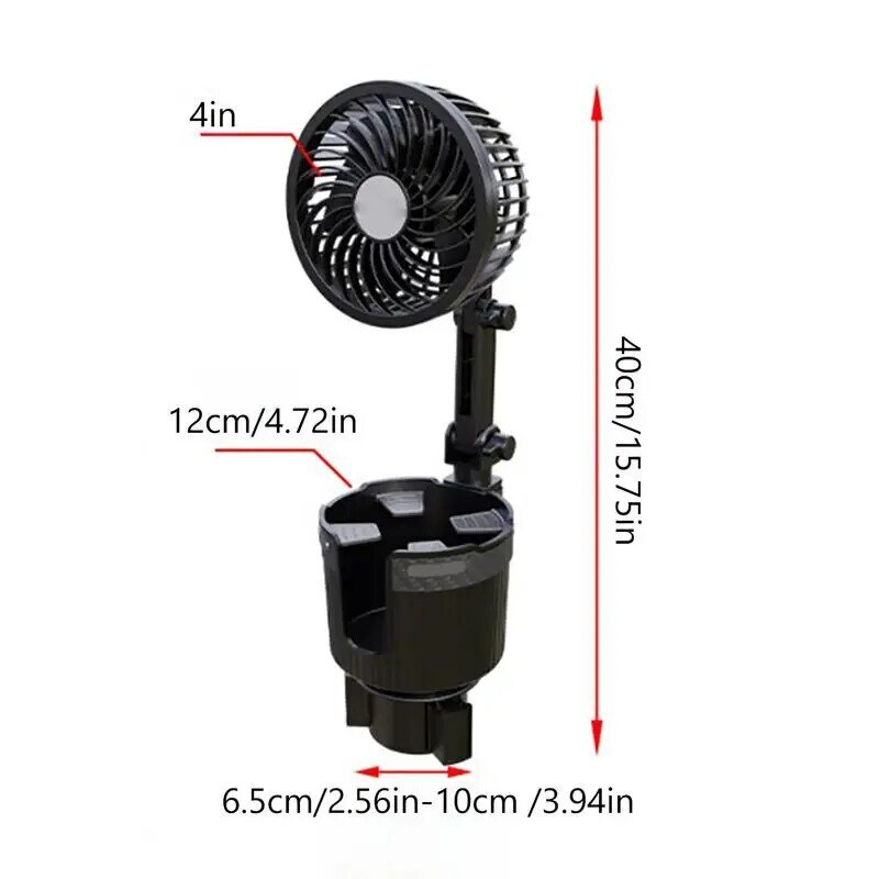 Car Cup Holder Expander For Car Adjustable Multifunctional Cup Holder With Cooling Fan Auto USB Fan