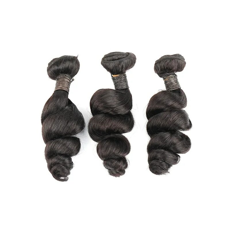 Bliss Loose Wave Bundles 100% capelli umani vergini brasiliani Weave 3 Bundles colore naturale Spring Wave 10A estensioni dei capelli umani