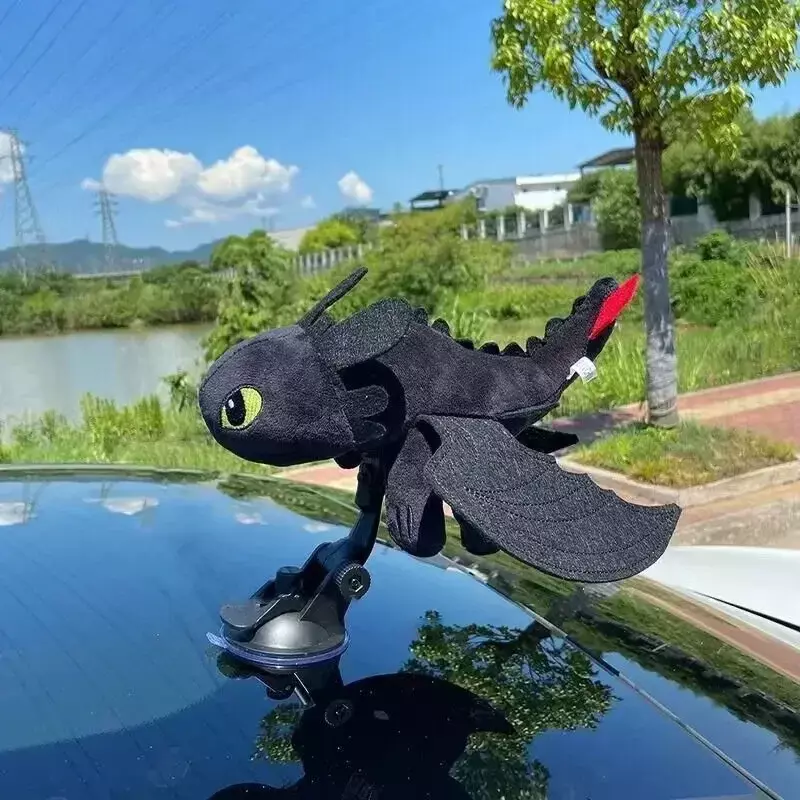 New How To Train Your Dragon 3 Creative Fly Light Night Fury Plush Toy Toothless Car Decor Stuffed Soft Animal Cartoon Xmas Gift