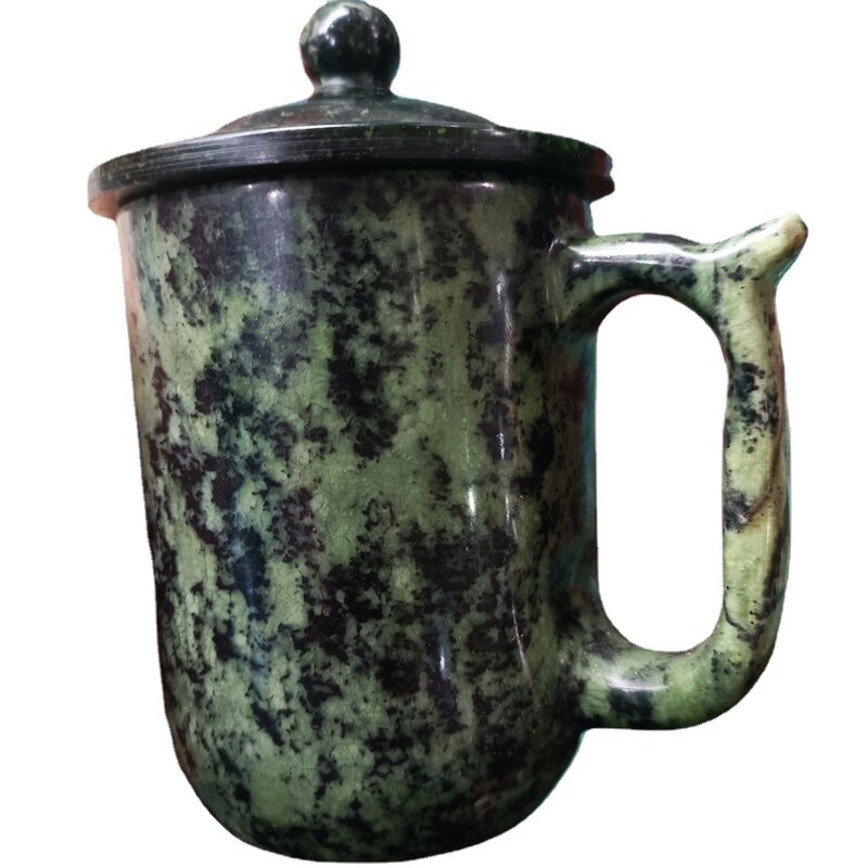 Натуральная тибетская Нефритовая лекарственная чашка King Stone Master, чашка для заботы о здоровье, чайная чашка, натуральный нефрит, случайный цвет