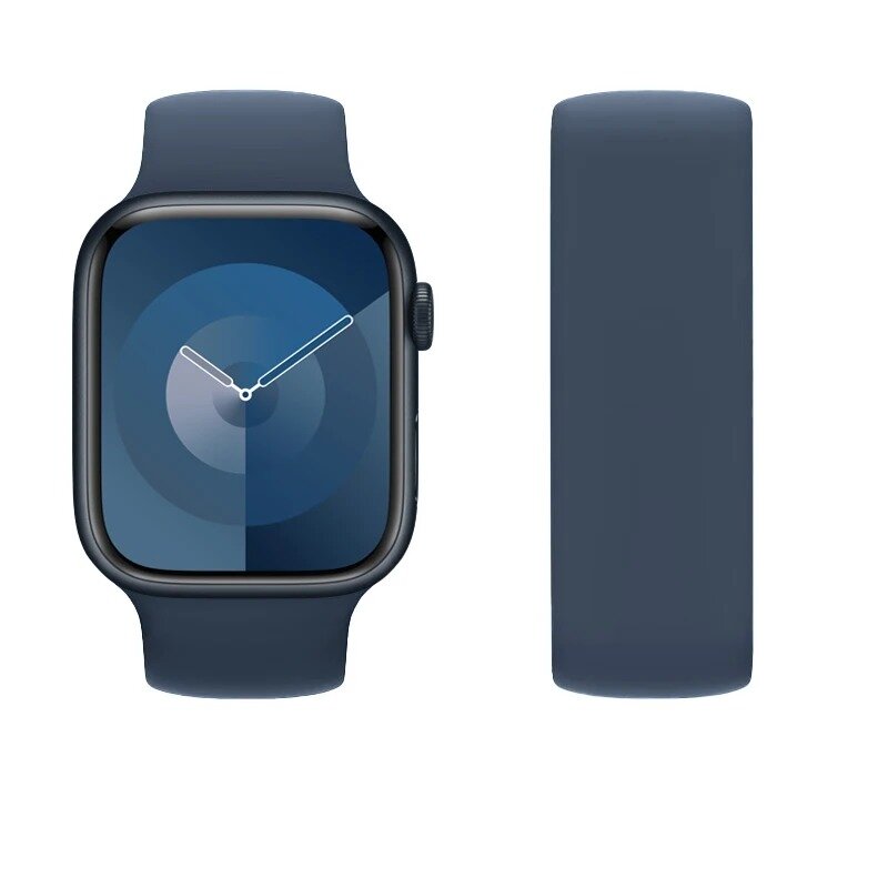 Solo tali jam tangan apple, untuk apple Watch seri 40mm, 44mm, 45mm, 41mm, 42mm, 49mm, silikon elastis, iWatch seri 3/SE/6/7/8/9/ultra 2