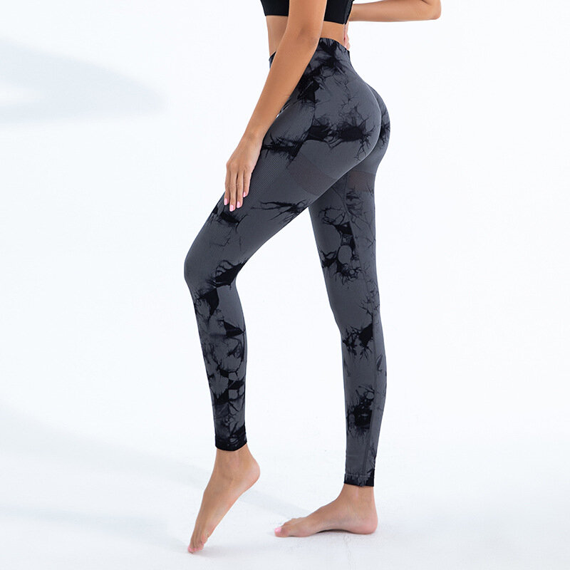 Tiedye-mallas Push Up sin costuras para Mujer, Leggings deportivos de cintura alta para entrenamiento y Yoga, envío directo