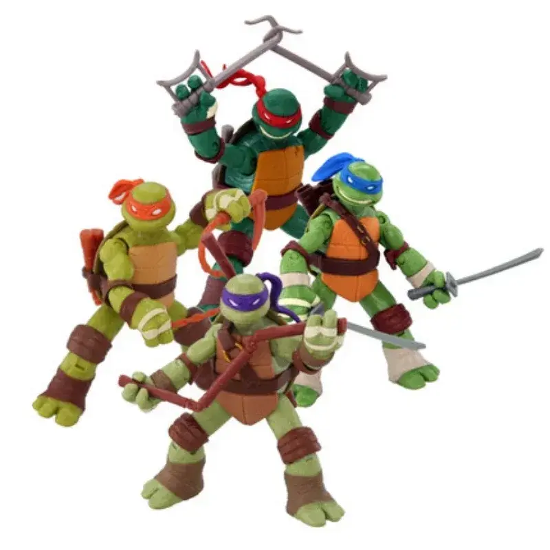 Personagens de Anime Action Figure, Tartarugas Ninja, Rafael, Donatello, Michelangelo, Bonecas Colecionadoras, Enfeites de Mesa
