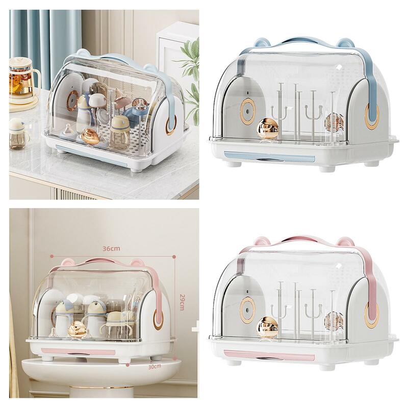 Baby Dinnerware Organizer Durable Modern Feeding Bottles Container for Cabinet Home Countertop Kitchen Also for Baby Toys Fruits