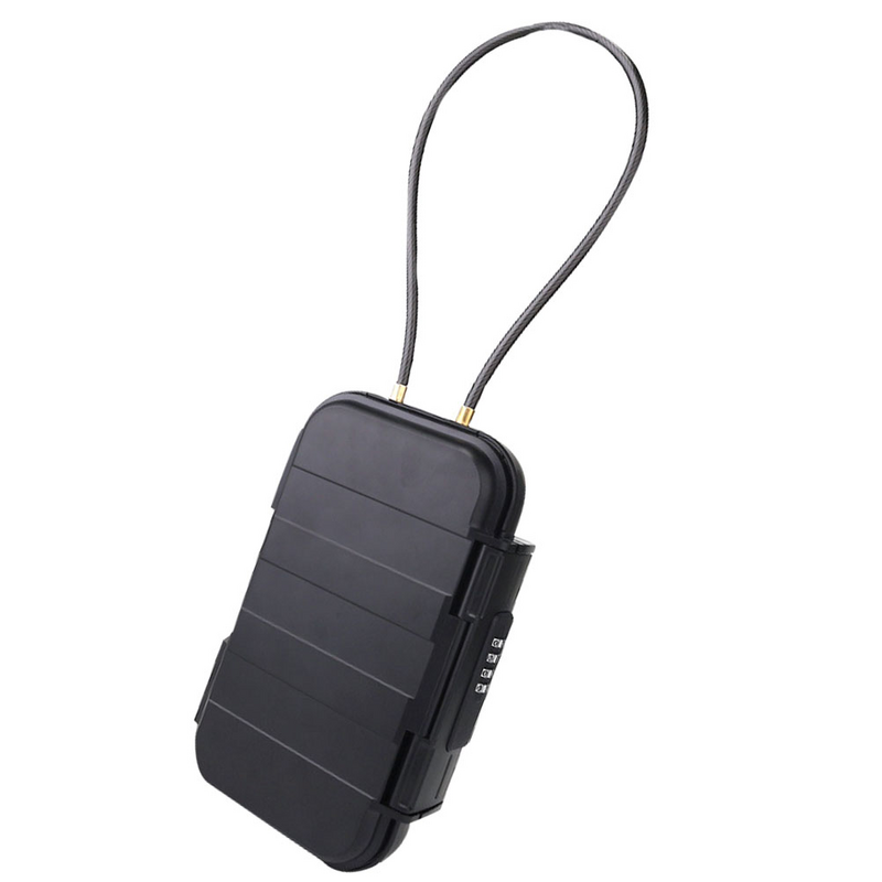 Caja de Seguridad portátil, candado de viaje impermeable, combinación de playa, color negro