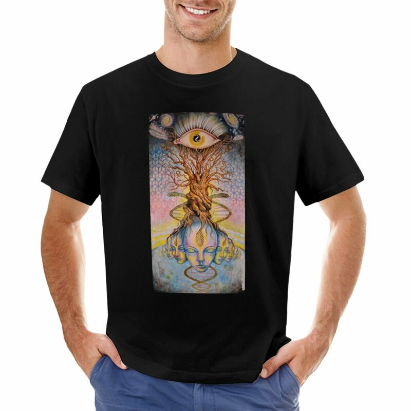T-shirt imprimé Pineal Gland pour homme, haut d'été en coton