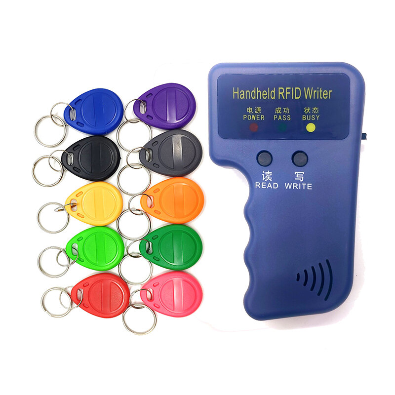 Handheld 125Khz RFID Card Reader Copier Writer Duplicator Programmer ID Card Copy + 5pcs EM4305 each Writable tags